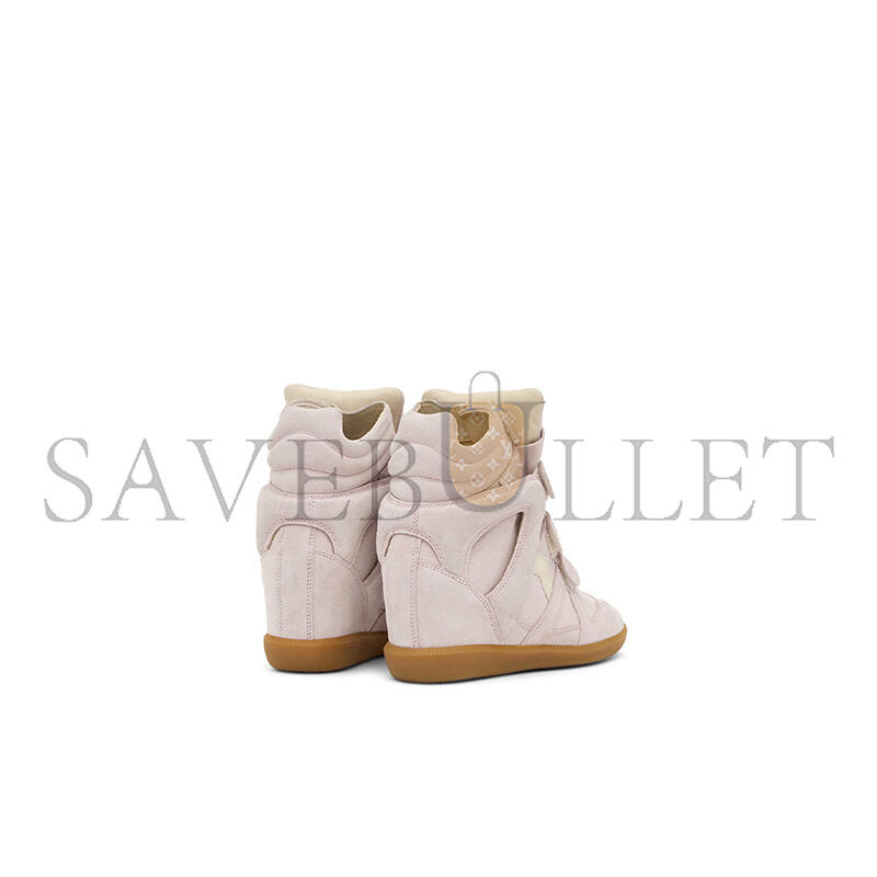 isabel M*rant bekett leather wedge sneakers bk0010fa-c2e02o